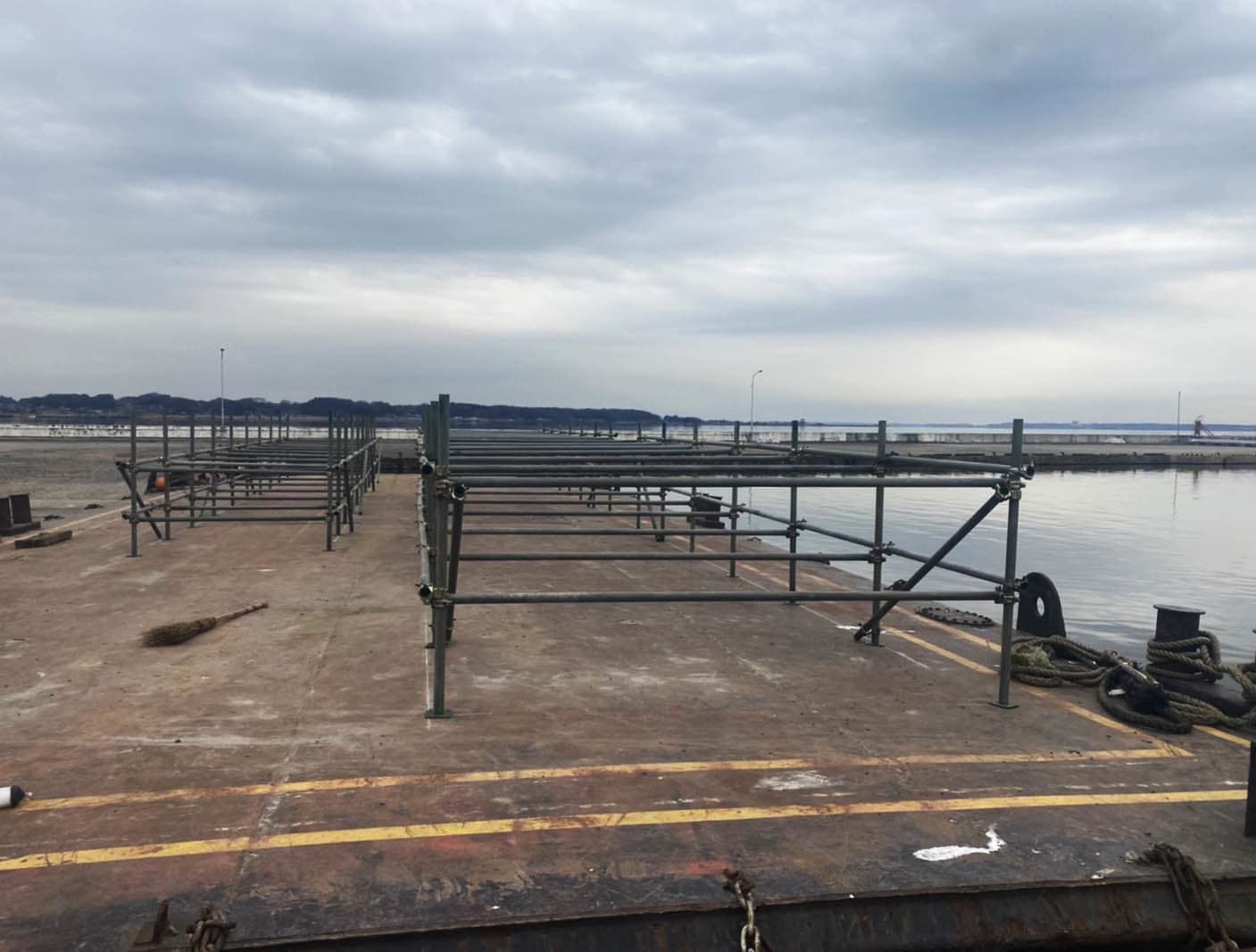 花火打上げ仮設足場